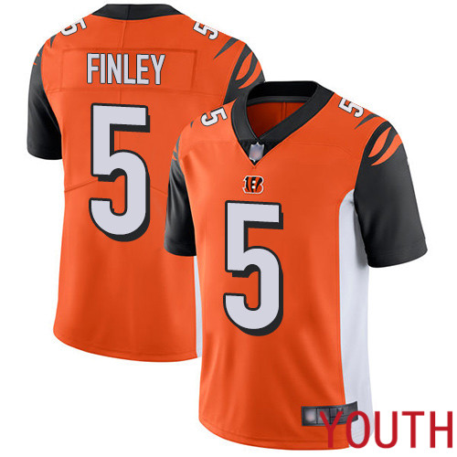 Cincinnati Bengals Limited Orange Youth Ryan Finley Alternate Jersey NFL Footballl #5 Vapor Untouchable